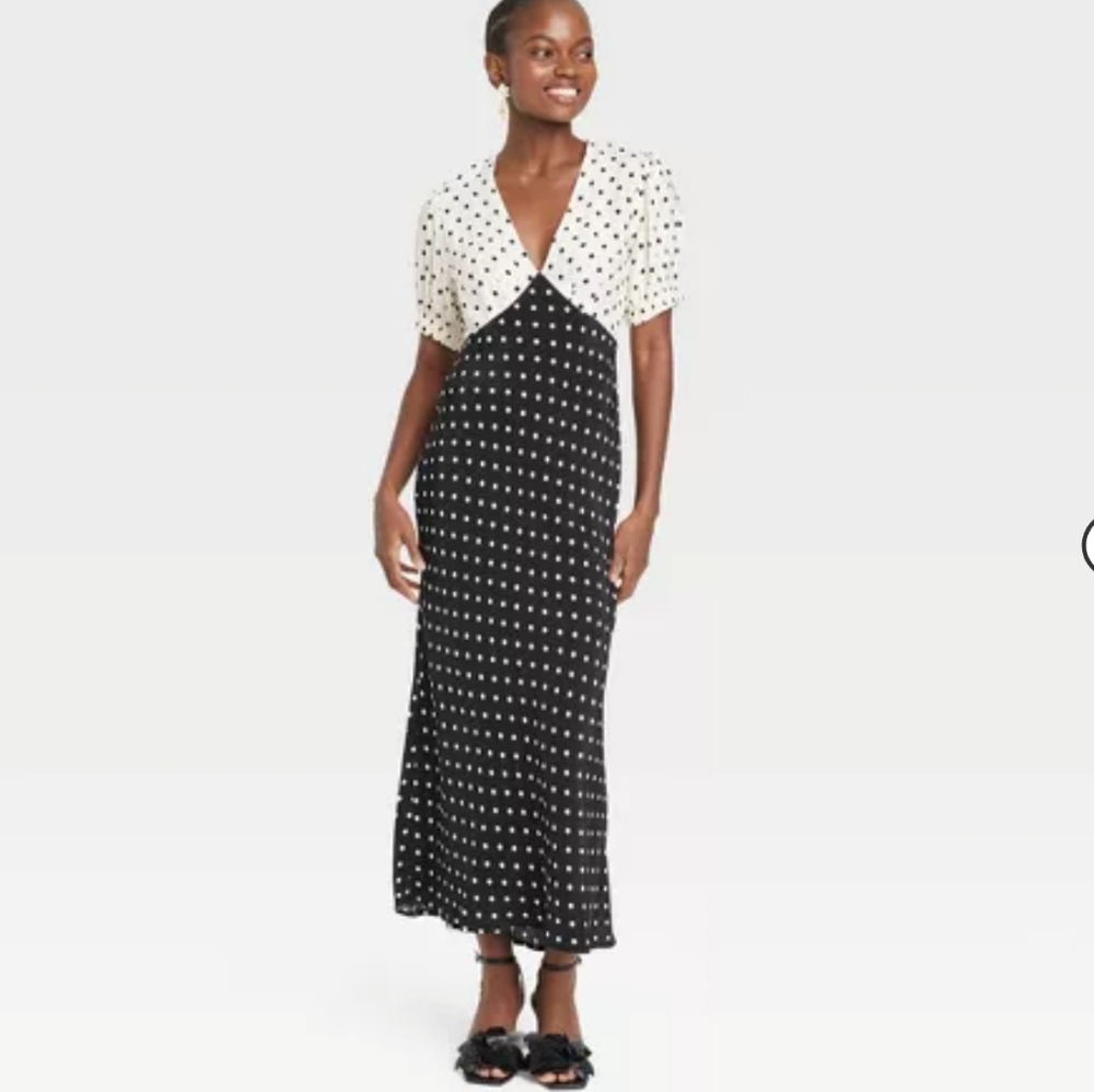 Polka Dot Black and White Dress